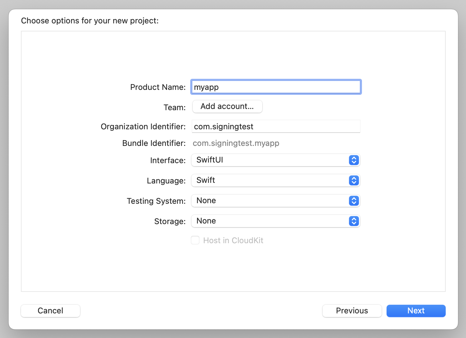 Click 'Add account...'